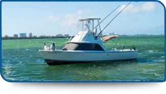 31 ft Bertram fishing charter boat in Cancun